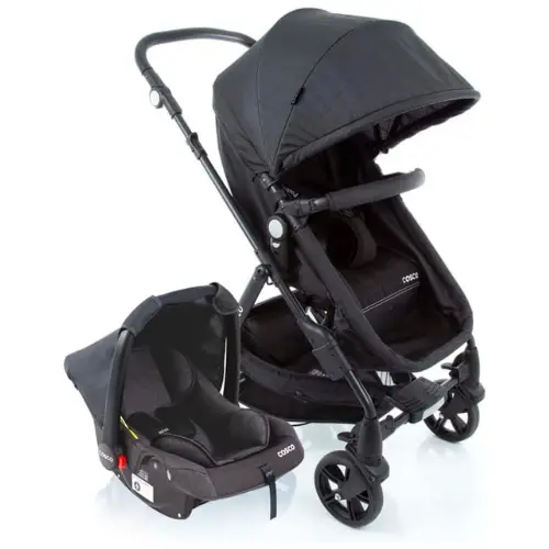 O Travel System Poppy Duo da Cosco é um conjunto completo para o bebê, composto por carrinho e bebê conforto. O carrinho possui assento reversível, que permite que o bebê fique de frente para os pais ou para o ambiente, função moisés para os recém-nascidos, capota retrátil com proteção UV30+, manopla com ajuste de altura e barra frontal removível e acolchoada. 