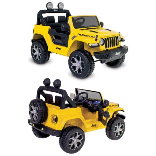 O produto "Jeep Wrangler (Amarelo) R/C Eletrico 12V, Bandeirante, Amarelo" é um carro elétrico em escala 12V, fabricado pela Bandeirante.