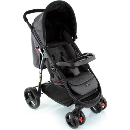 Carrinho de bebê Travel System Nexus Cosco, cor Preto Mescla, inclui assento com múltiplas posições de reclínio, capota extensível e retrátil com visor, e apoio para os pés com 3 posições. Acompanha bebê conforto com almofada redutora e cinto de segurança de 3 pontos. Ideal para bebês desde o nascimento até 15 kg. Design prático, fácil de manusear e com fechamento tipo envelope. Aprovado pelo INMETRO conforme normas de segurança.