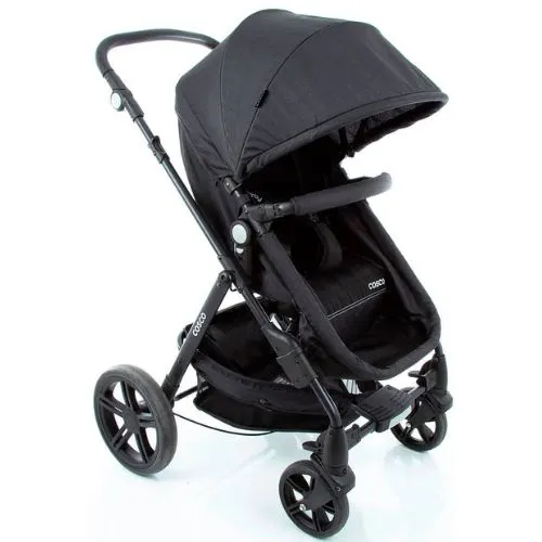 Travel System Poppy DUO da Cosco Kids. Carrinho versátil com assento reversível e função moisés, proteção UV30+ e fácil ajuste de altura da manopla. Ideal para pais que buscam praticidade e conforto para seus bebês.