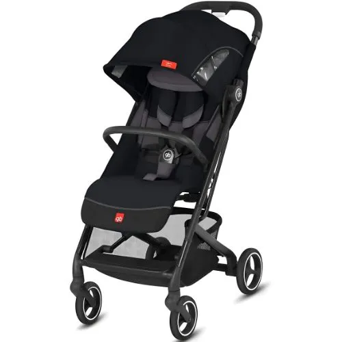 Carrinho de bebê Cybex Gb Qbit + All City Velvet Black, ideal para bebês de 0 a 4 anos, sistema de viagem 3 em 1, com reclinação contínua, capota FPS50+ e estrutura em alumínio.