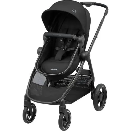 Carrinho de Bebê Maxi-Cosi Anna³ na cor Essential Black. Carrinho 2 em 1, ideal para bebês desde o nascimento até aproximadamente 4 anos de idade. Assento reversível, que pode ser usado como moisés ou assento de passeio, com fechamento fácil com uma só mão. Equipado com capota UV50+, mosquiteiro, cinto de segurança de cinco pontos, sistema de absorção de impacto e suspensão nas quatro rodas. Inclui cesto de armazenamento de 10 kg e adaptadores para acoplar bebê conforto Maxi-Cosi, proporcionando praticidade e segurança para os pais e conforto para o bebê