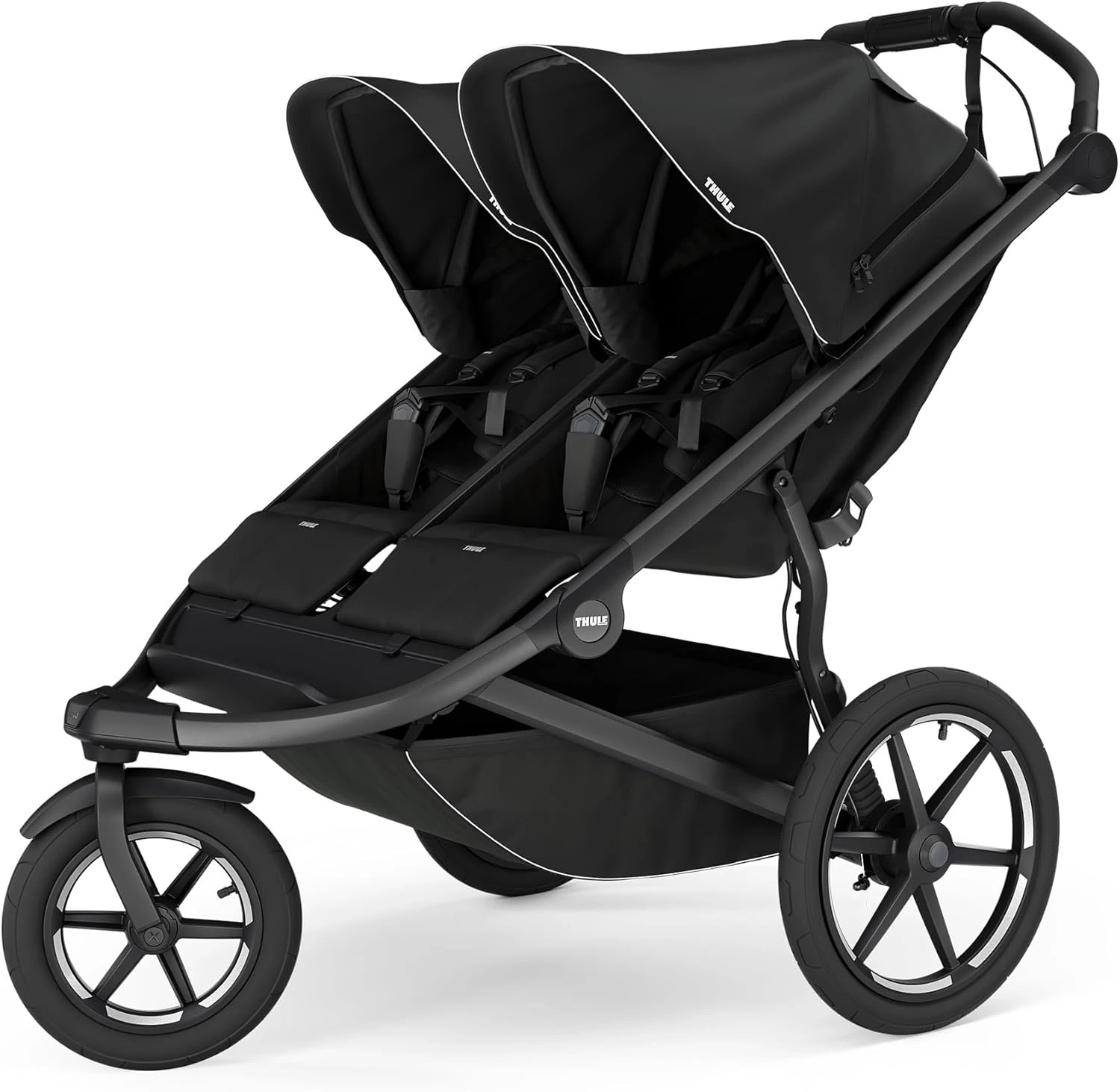 Carrinho Thule Urban Glide 3 Duplo preto, ideal para todos os terrenos