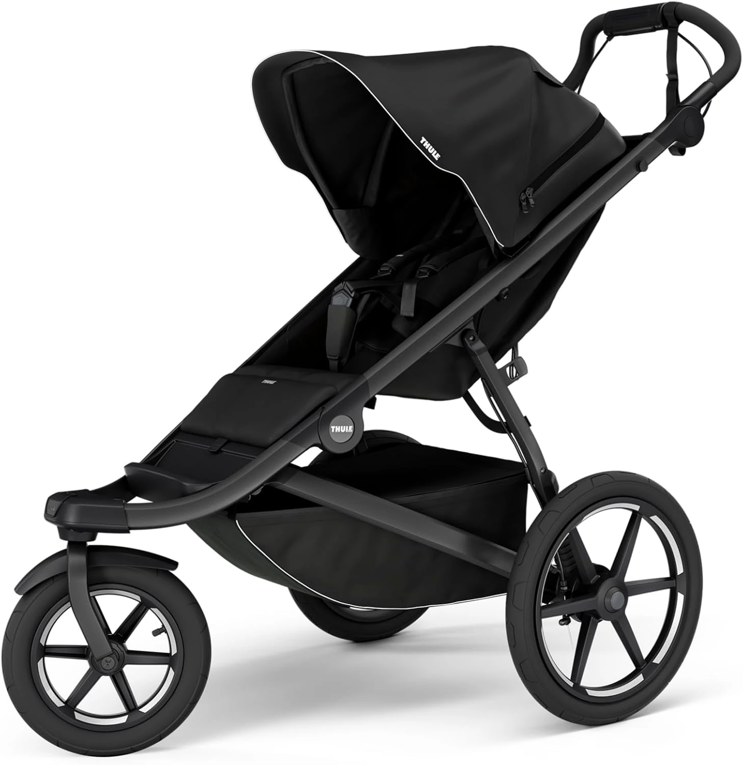 Carrinho Thule Urban Glide 3 preto, robusto e com suspensão total